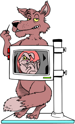 Cartoon Dog Watching Television Screen - Fun Clipart for Creative Projects