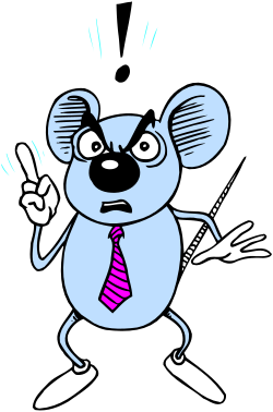 Cartoon Mouse with Tie and Light Bulb - Fun Clipart Graphics