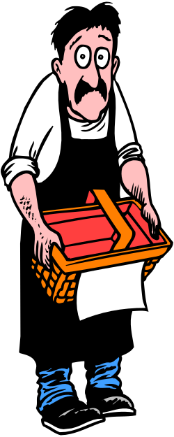 Food Box Clipart: A Man Holding a Box of Fresh Produce