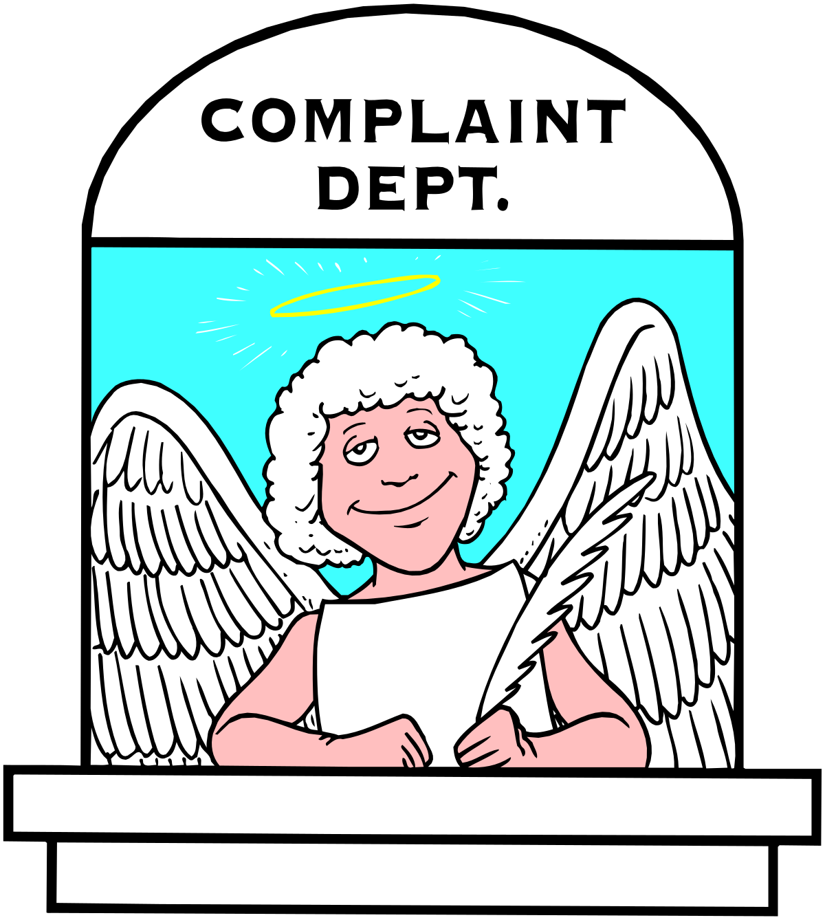 Cartoon Angel Clipart for Complaints and Feedback