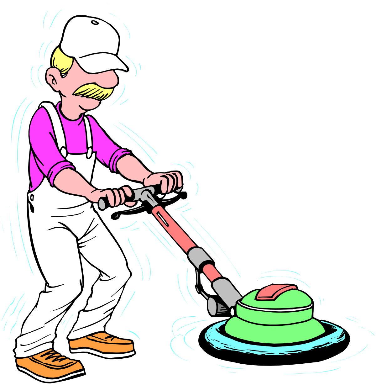 a man with a lawn mower clip art png transparent Lawn Mower Clipart: Man Mowing Green Grass