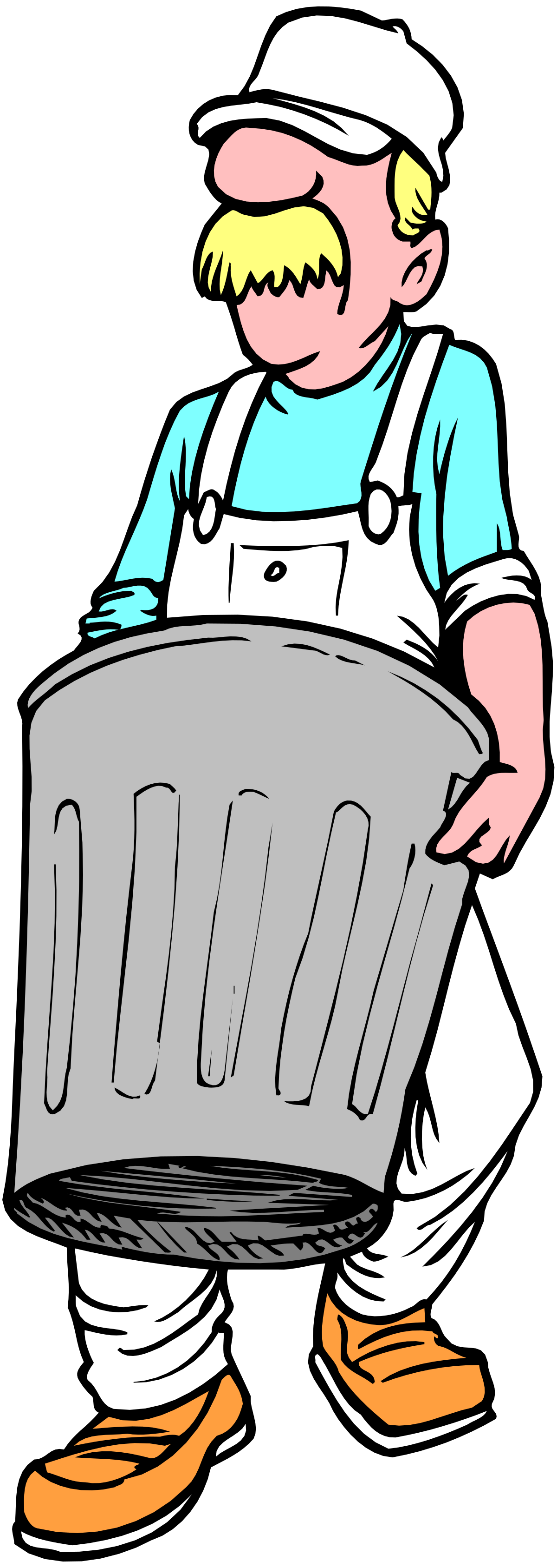 a cartoon man with a basket of food clip art png transparent Cartoon Man with Food Basket Clipart - Perfect for Your Projects