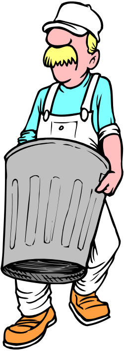 Cartoon Man with Food Basket Clipart - Perfect for Your Projects
