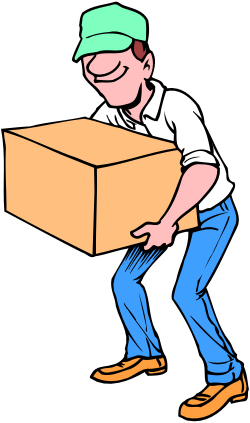 Man Carrying a Box Clipart - Perfect for Business and Delivery Themes