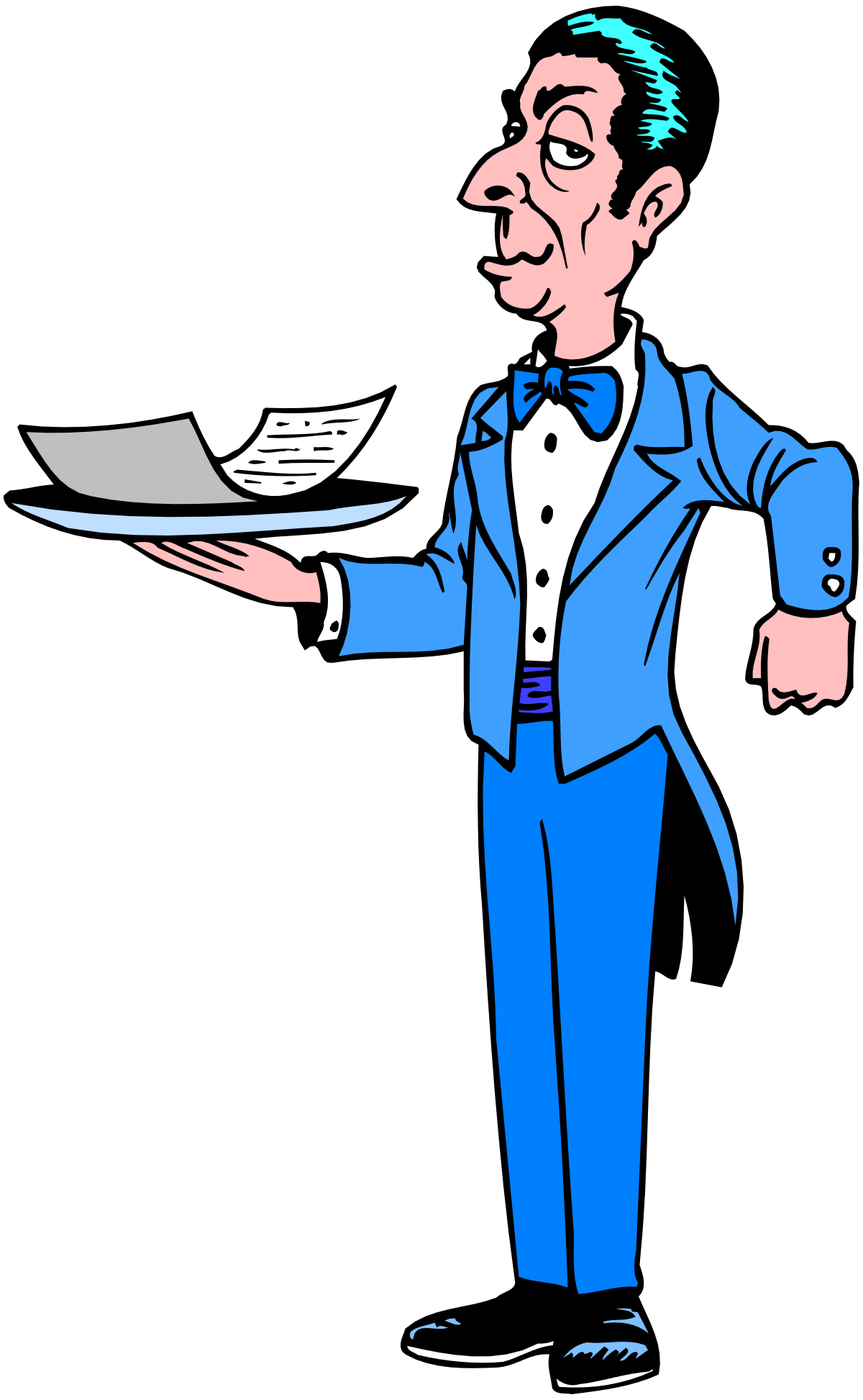 a man in a suit holding a tray clip art png transparent Businessman in Suit Holding Tray Clipart - Professional and Elegant Visuals