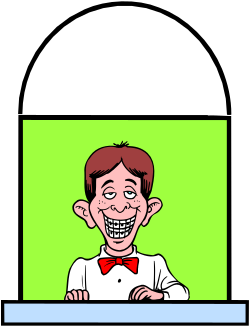 Cartoon Character with Green Screen Background for Dynamic Clipart Use