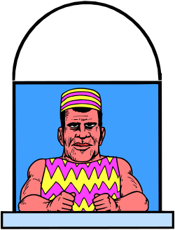 Cartoon Character with Pink and Yellow Shirt - Fun and Playful Clipart