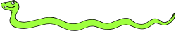 Green Snake Clipart: Striking Image on Black Background