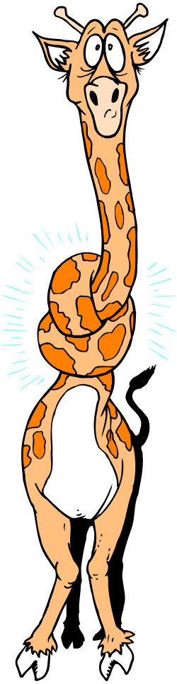 Cartoon Girl with Big Belly Clipart for Fun Designs