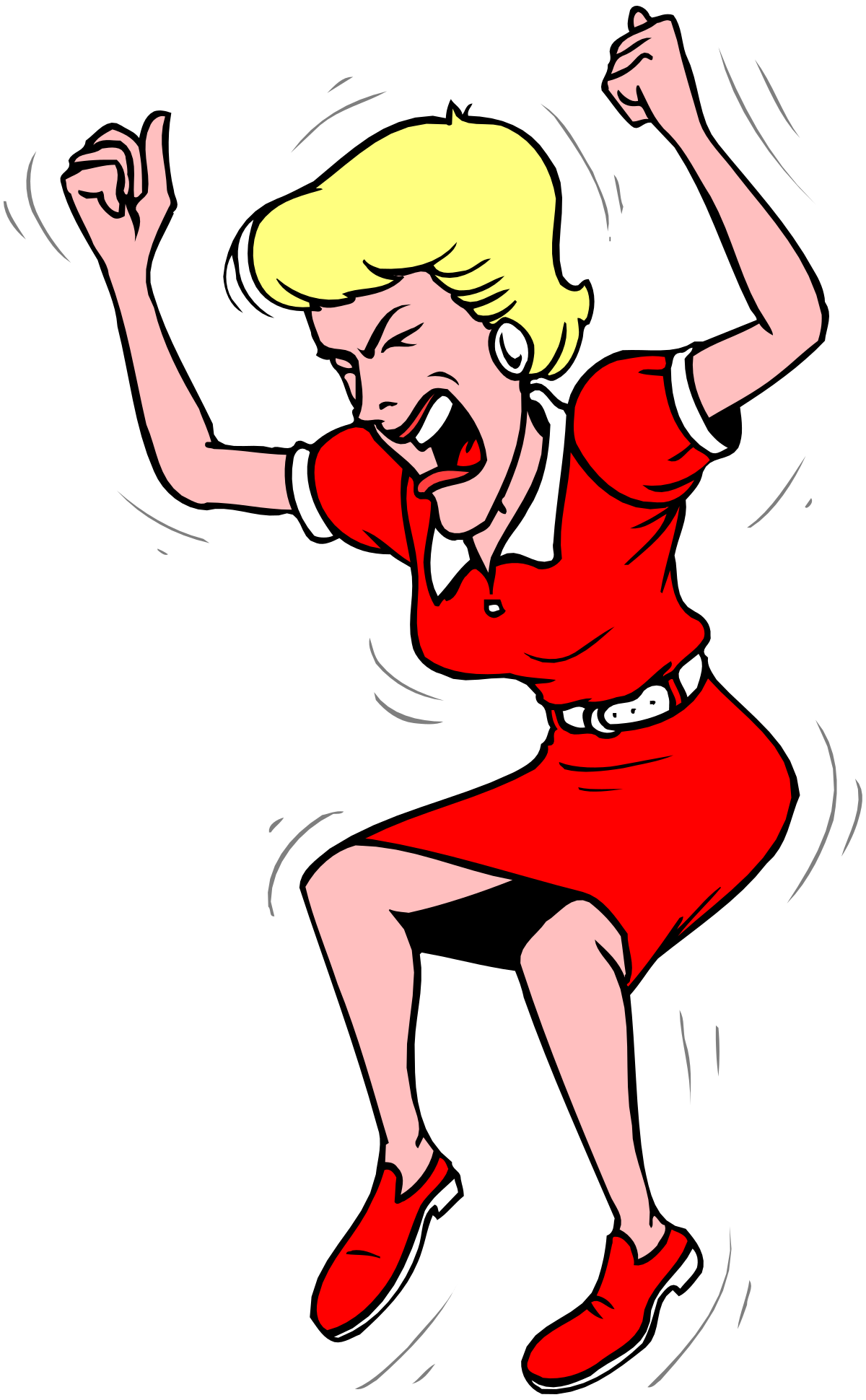 Dancing Woman in Red Dress Clipart for Vibrant Designs