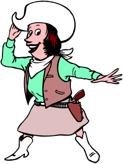 Dancing Woman in Hat and Vest - Vibrant Clipart Collection