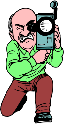 Self-Portrait Photography Clipart: Man Capturing Moments