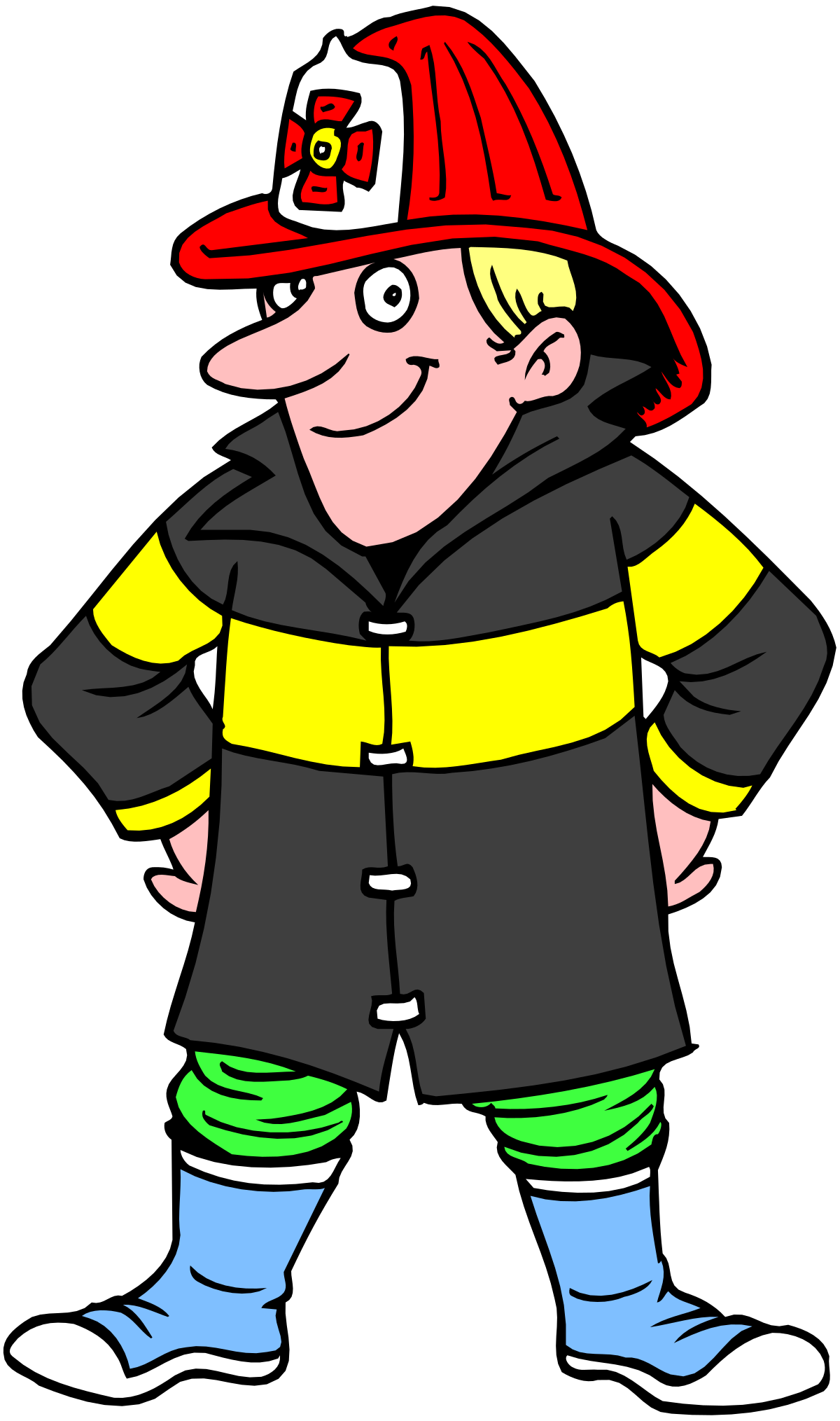 Firefighter Uniform Clipart: Heroic Firefighter in Action
