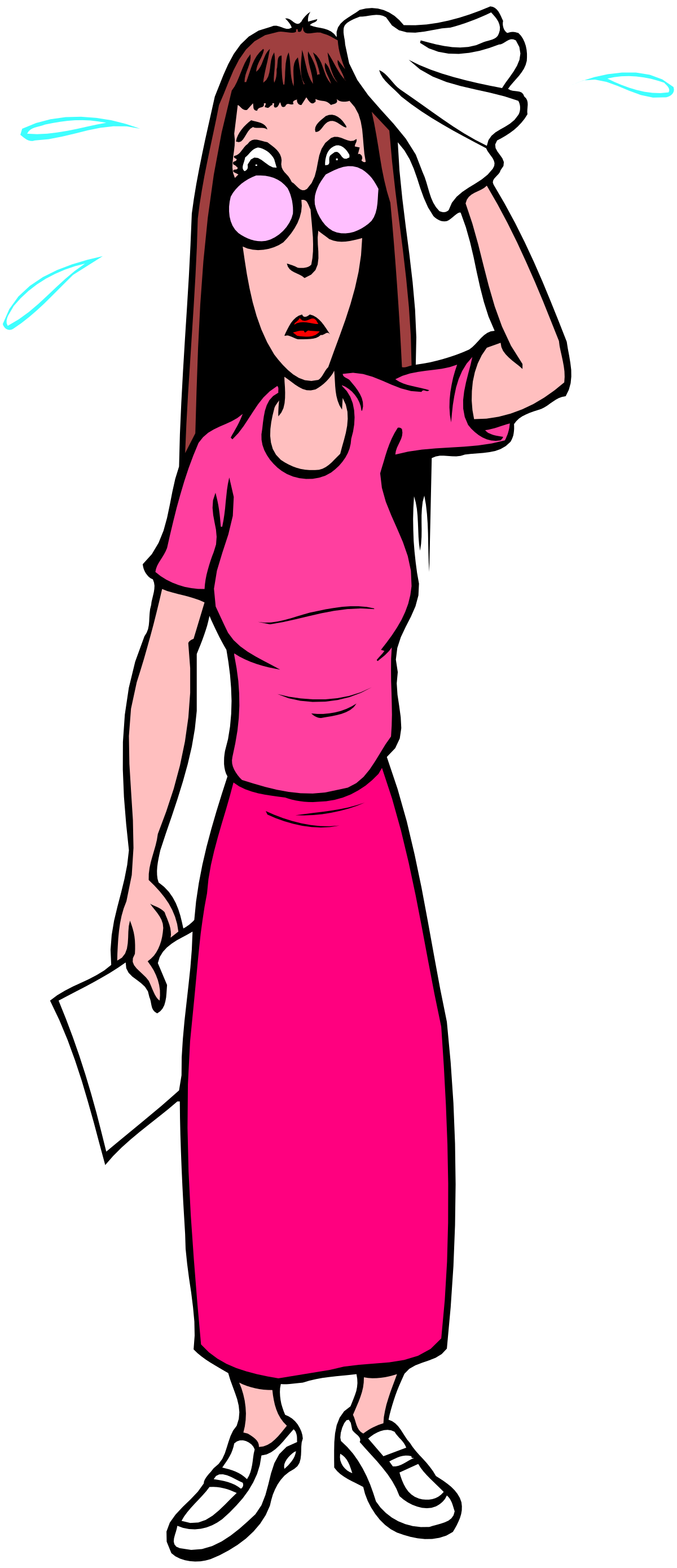 a woman in a pink dress and sunglasses clip art png transparent Woman in Pink Dress and Sunglasses Clipart - Stylish & Trendy