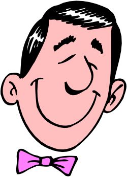 Bow Tie Man with a Smile - Charming Clipart Illustration