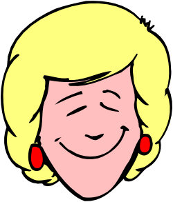 Cartoon Face of a Woman with Blonde Hair - Vibrant Clipart for Creative Projects