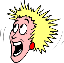 Cartoon Character with Yellow Hair and Red Nose - Fun Clipart Collection