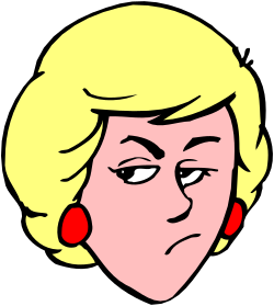 Blonde Woman with Red Earrings Clipart for Elegant Designs