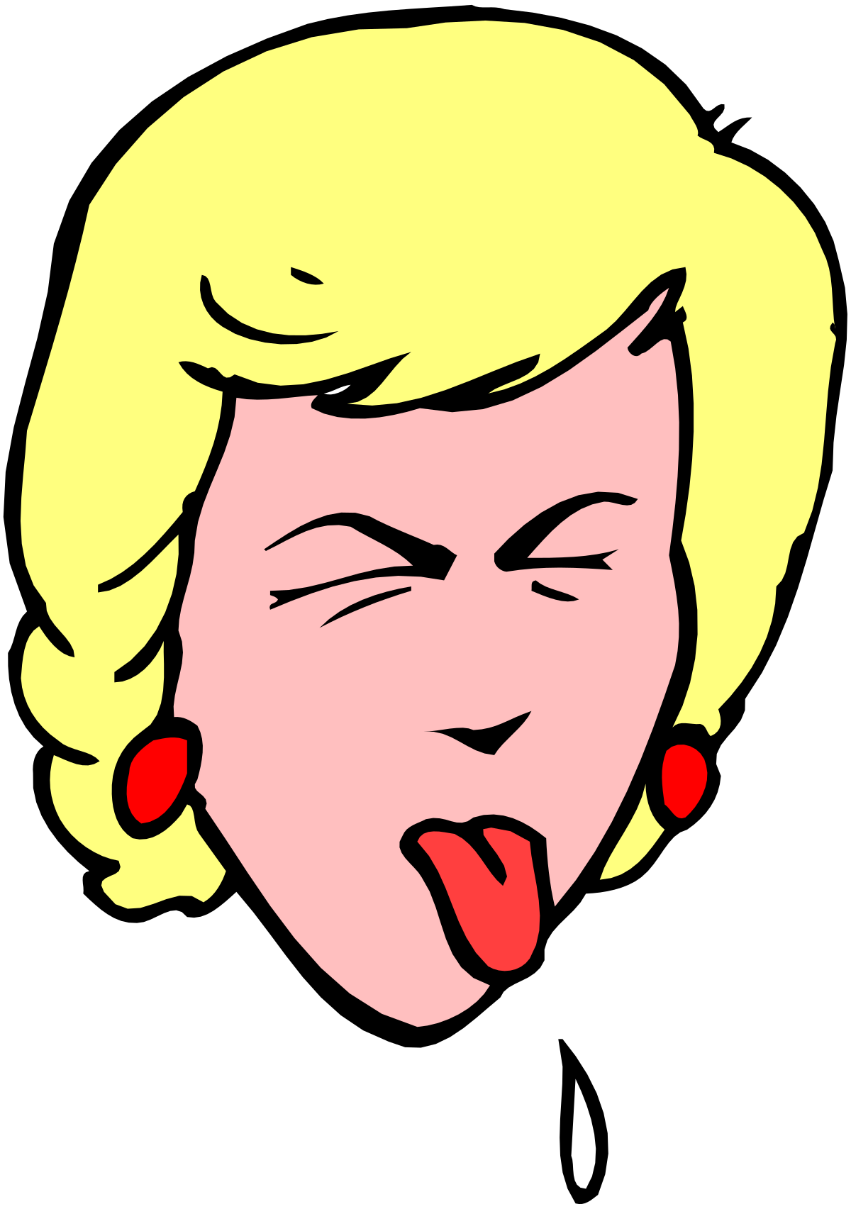 a woman with her tongue out clip art png transparent Woman Sticking Out Tongue Clipart - Fun and Playful Expression