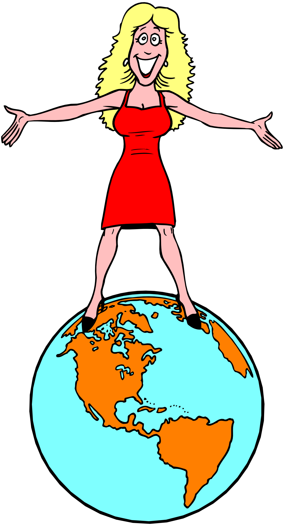 a woman standing on top of the world clip art png transparent Woman Standing on Top of the World Clipart - Empowering Adventure Graphics