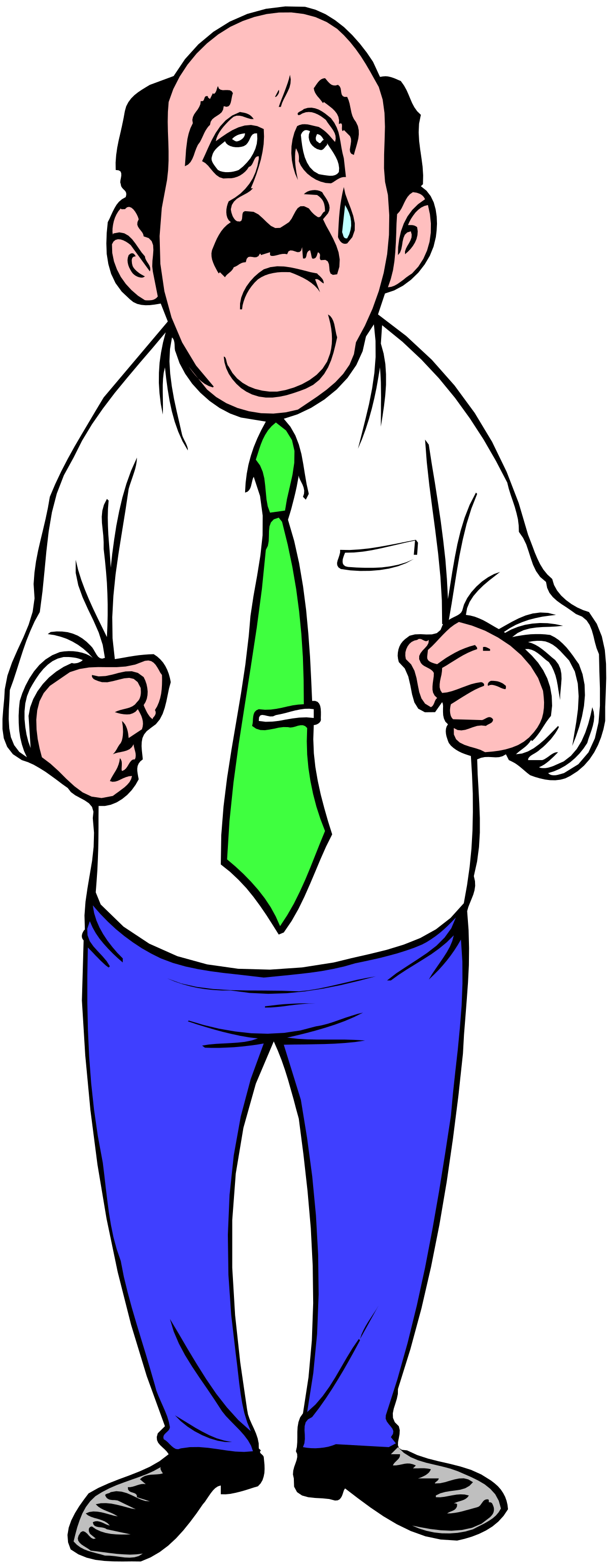 a man with a green tie and a white shirt clip art png transparent Green Tie Man Clipart - Professional Business Attire