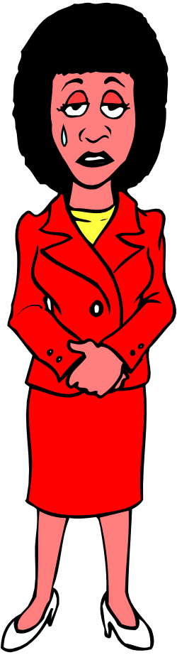 Cartoon Character with Red Coat and White Shoes Clipart
