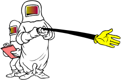 Spacesuit Explorer with Book and Glove Clipart