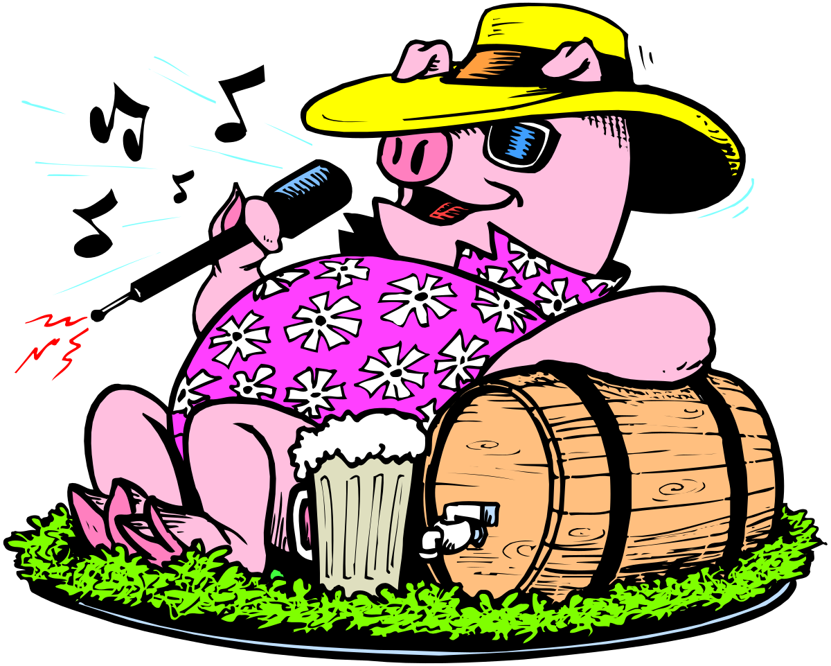 a pig in a hat sitting on a barrel clip art png transparent Pig in a Hat Sitting on a Barrel - Adorable Clipart Scene