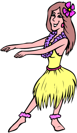 Dancing Woman in Yellow Dress - Vibrant Clipart for Joyful Scenes