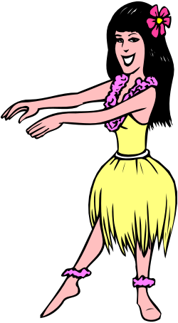 Dancing Woman in a Yellow Dress - Vibrant Clipart for Any Occasion