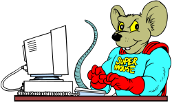 Mouse on Desk with Computer - Dynamic Clipart for Your Projects