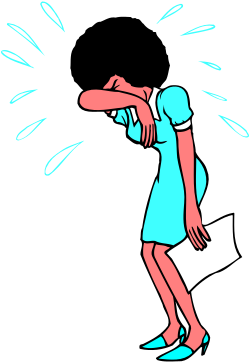 Woman in Blue Dress Throwing Paper Clipart - Dynamic and Creative Visuals