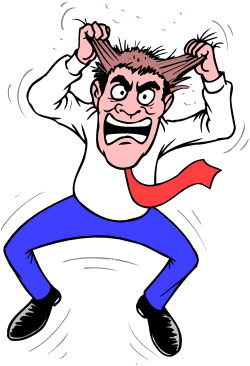 Cartoon Character with Red Tie and Blue Pants - Vibrant Clipart Collection