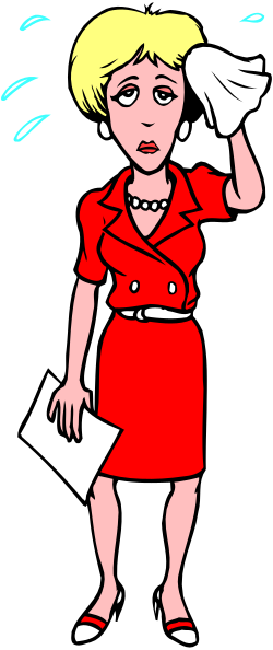 Woman in Red Dress Holding Paper Clipart - Vibrant Clipart Collection