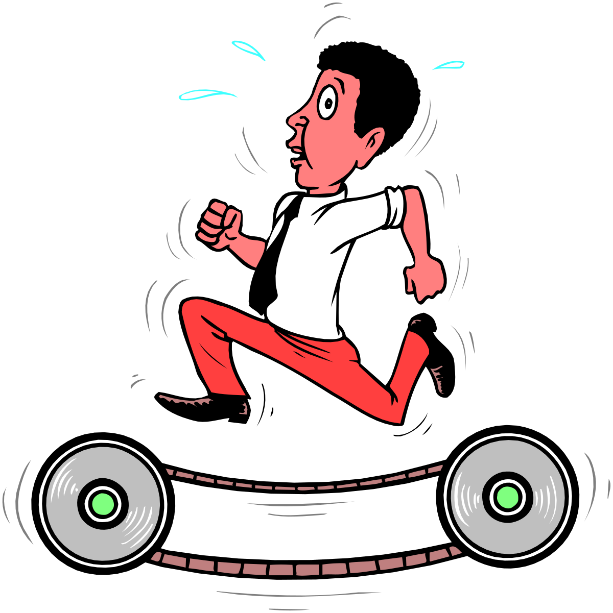 Hovering Cartoon Character Clipart for Fun Illustrations
