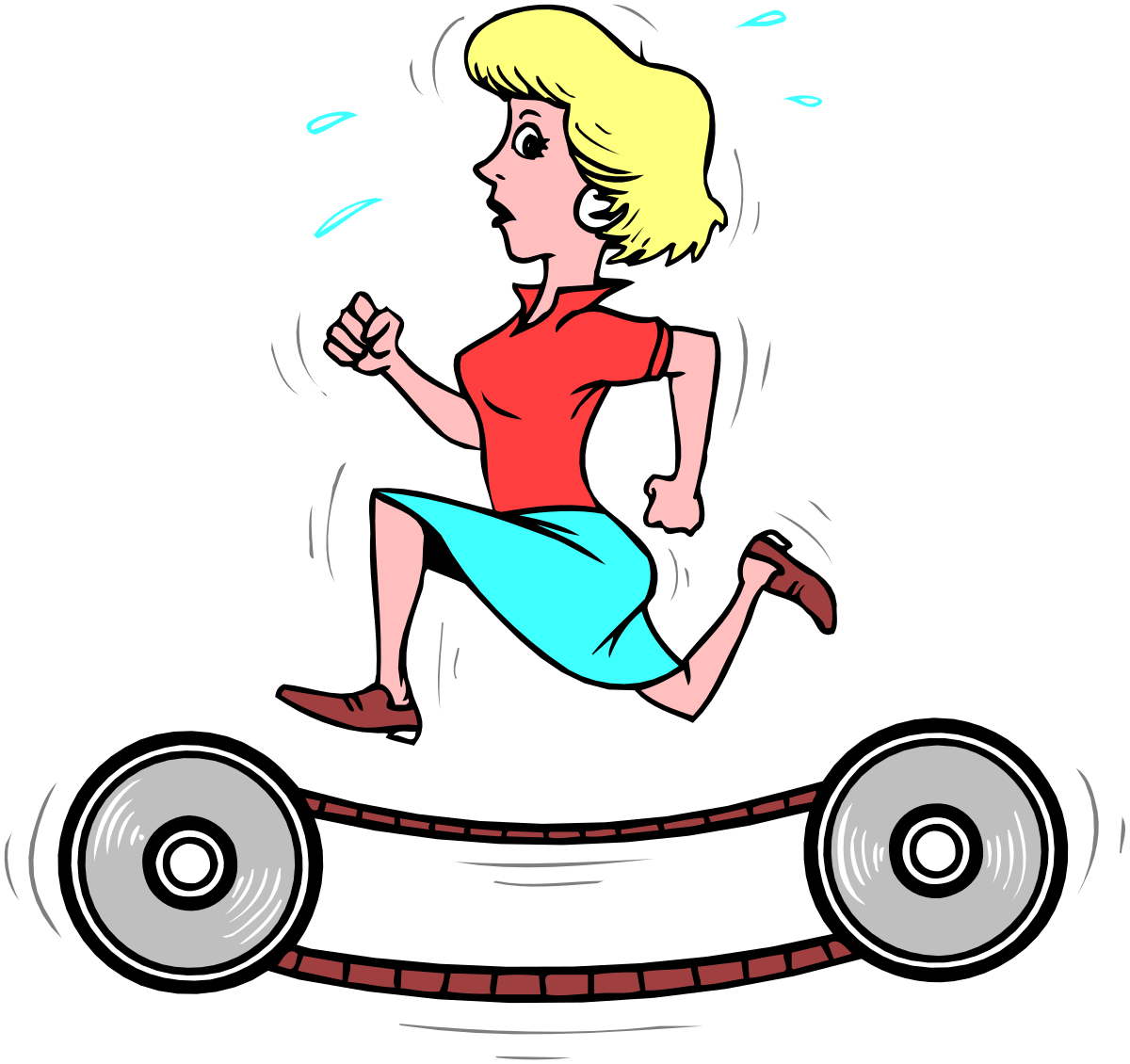 Woman Riding Hoverboard Clipart for Creative Projects