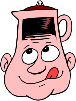 Cartoon Character with Mustache and Red Hat Clipart