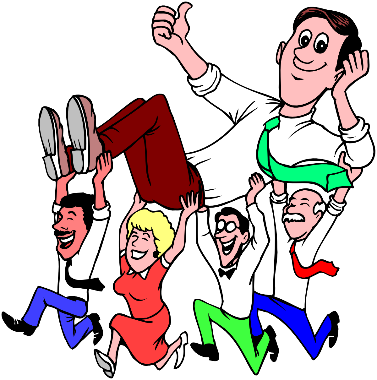 a group of people jumping in the air clip art png transparent Group of People Jumping in the Air Clipart - Uplifting Celebration Imagery