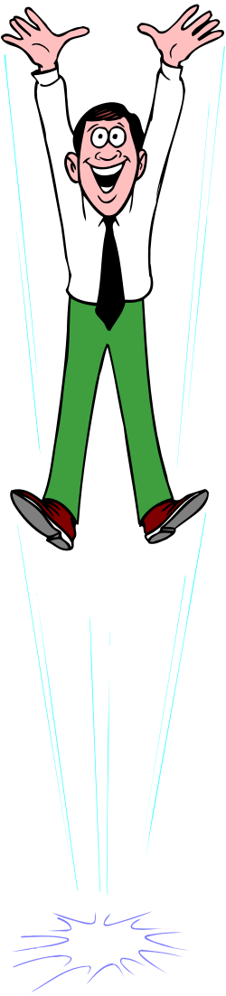 Jumping Cartoon Character Clipart - Fun and Playful Illustrations