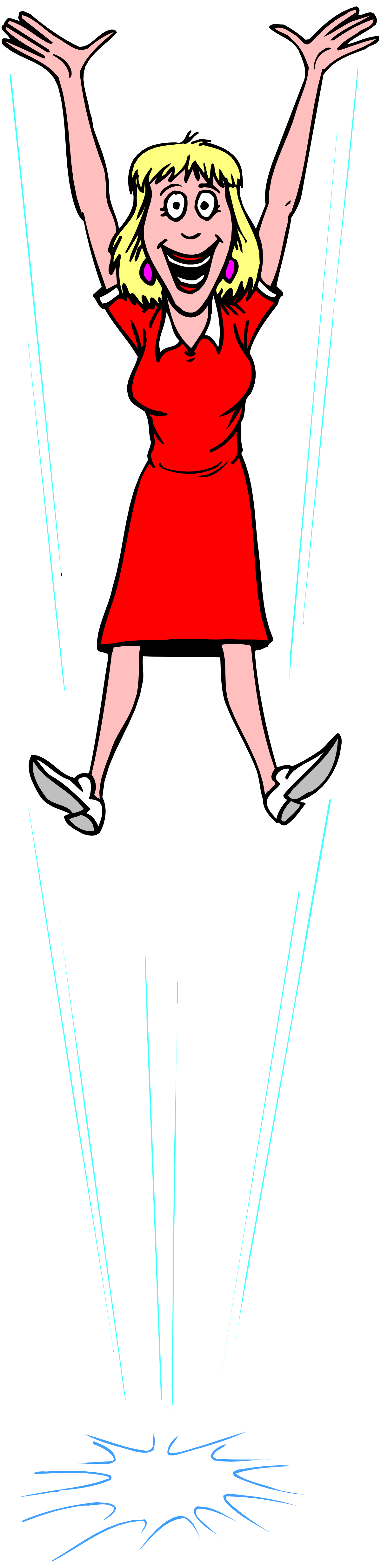 a cartoon girl jumping in the air clip art png transparent Cartoon Girl Jumping Excitedly - Dynamic Clipart for Fun Designs
