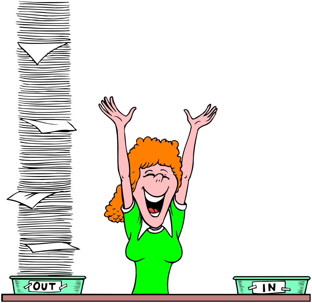 Woman Raising Hands in the Air Clipart - Celebrate Joy and Freedom