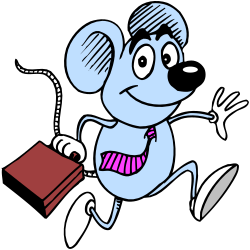 Cartoon Mouse with Red Bag Clipart - Fun and Playful Illustrations
