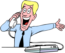 Cell Phone Communication Clipart: A Man Engaged in Conversation