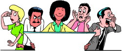 Group of People Looking at a Computer Clipart