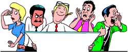 People Gathering Around Computer Clipart