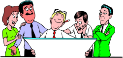 Team Collaboration Around Computer Clipart - Engaging Group Dynamics