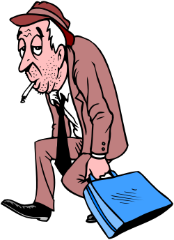 Businessman with Briefcase Clipart - Stylish Suit and Hat Visuals
