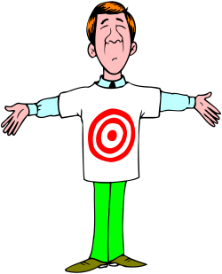 Man with Target on Chest Clipart for Impactful Visuals