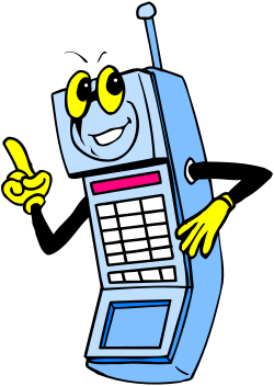 Cartoon Phone with Smiley Face and Banana Clipart - Fun Digital Elements