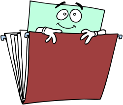 Cartoon Character Holding Red Folder - Clipart for Creative Projects